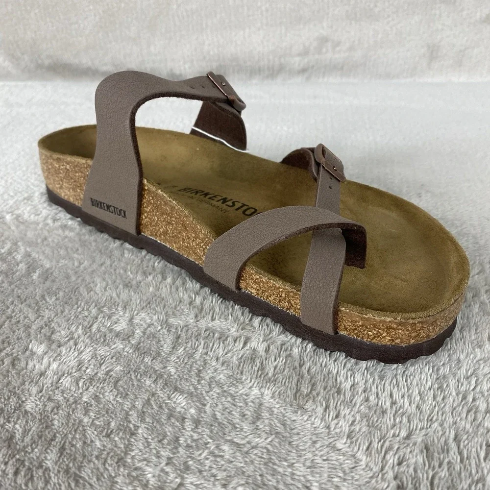 Birkenstock Mayari Sandals Womens US 8 EU 39 Mocca Birko-Flor Regular Fit NEW